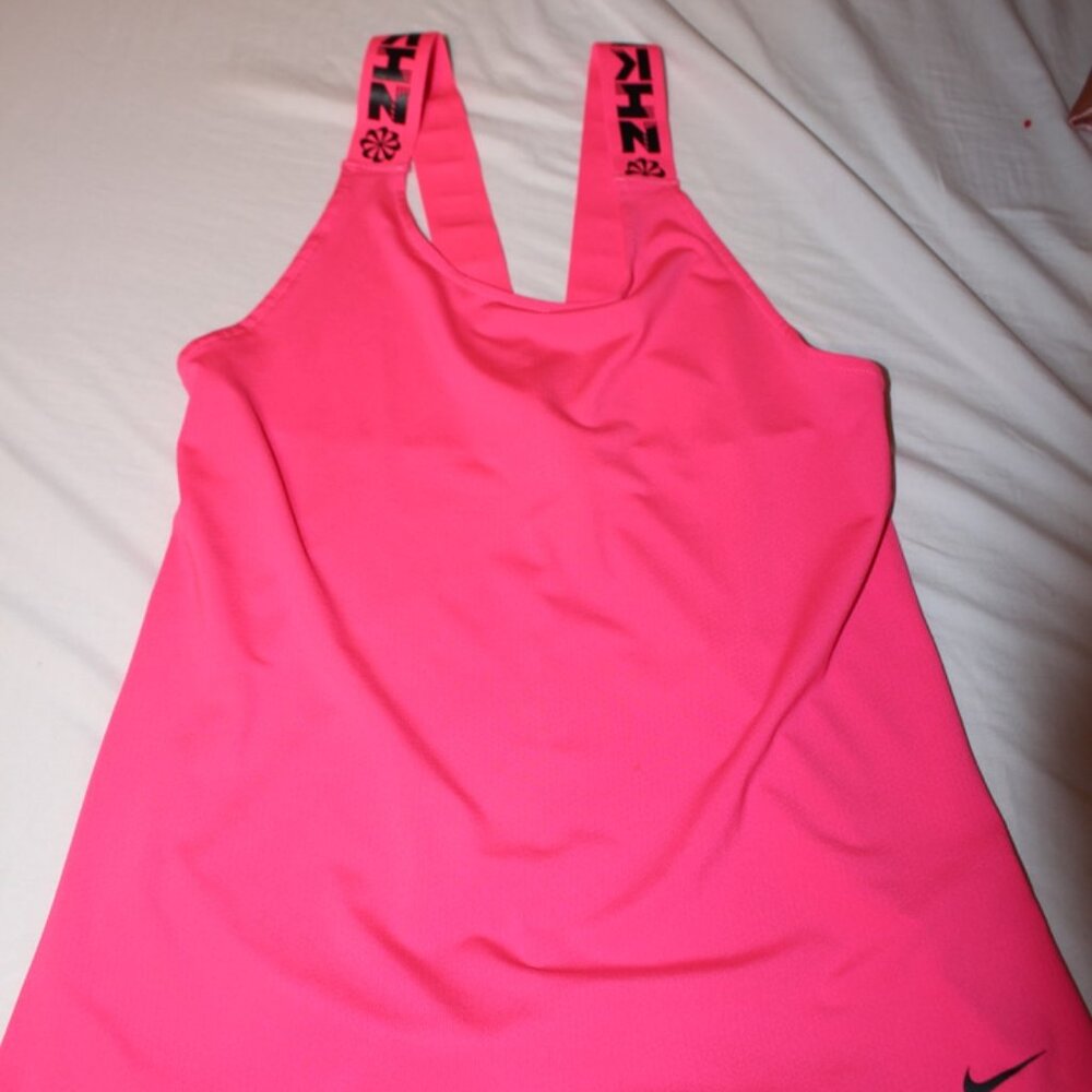 Nike Women's Pink Icon Clash Vest Top Dri Fit Training Tank